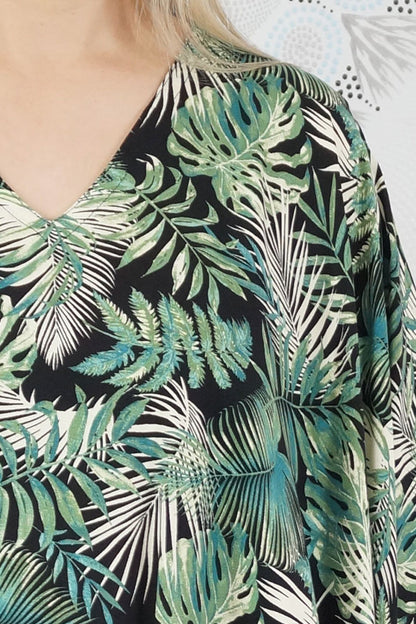 Premium Long Kaftan "Tree Fern"