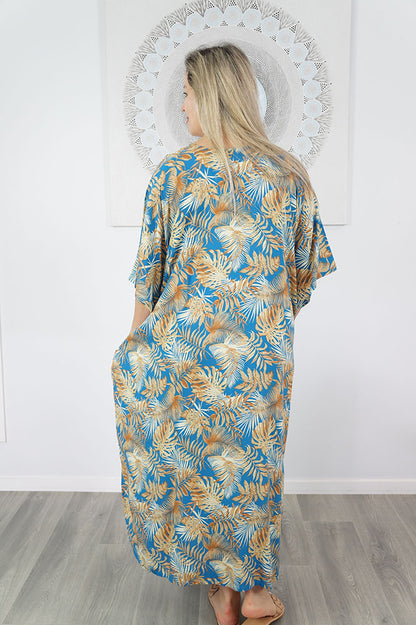 Premium Long Kaftan "Tree Fern"