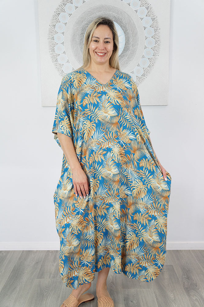 Premium Long Kaftan "Tree Fern"