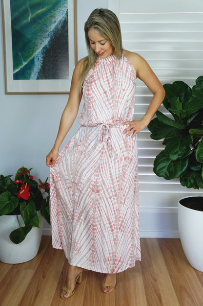 Long Chloe Dress "Feathers"