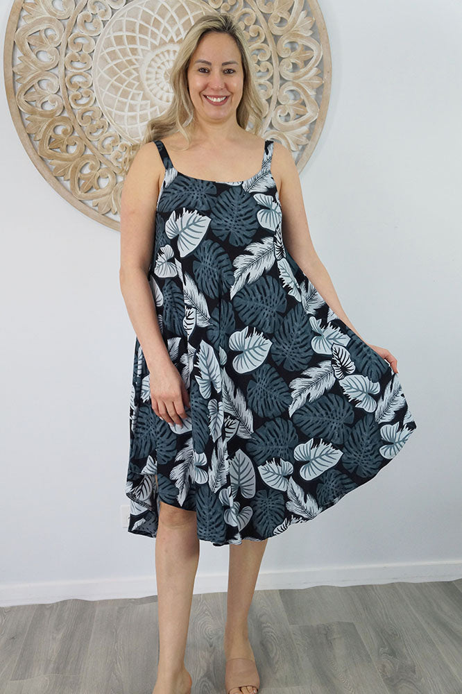 Montego Dress "Leaves"