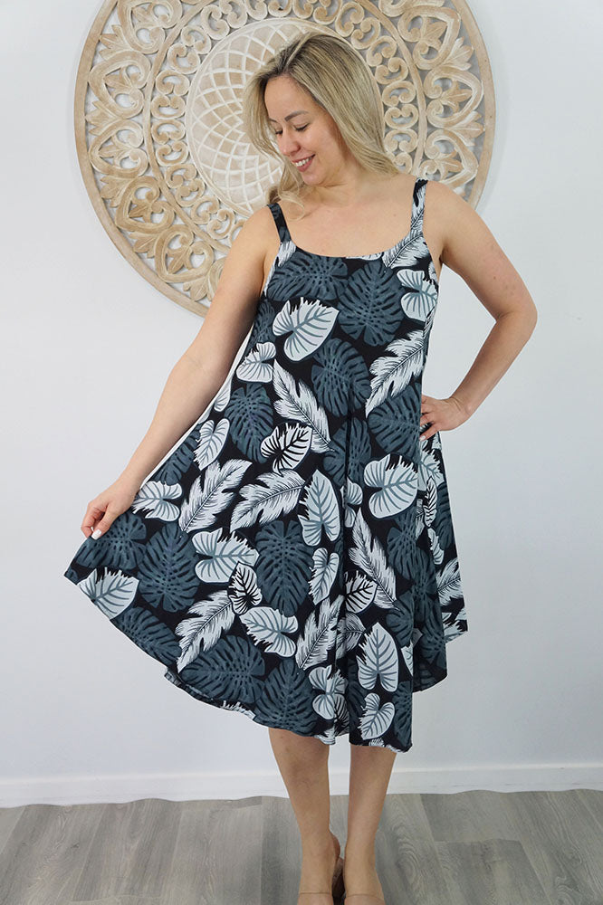 Montego Dress "Leaves"
