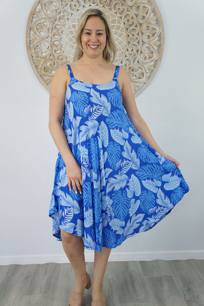 Montego Dress "Leaves"