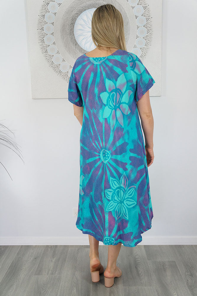 Newport Dress "Rising Sun" print