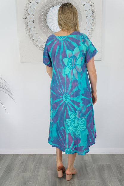 Newport Dress "Rising Sun" print