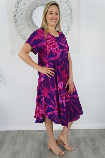 Newport Dress "Rising Sun" print