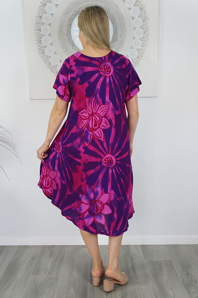 Newport Dress "Rising Sun" print