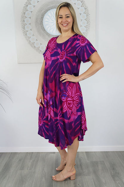 Newport Dress "Rising Sun" print