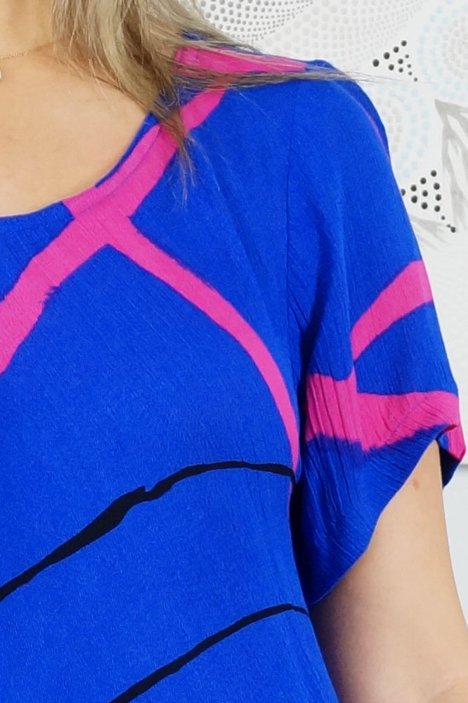 Newport Dress "Bermuda" print