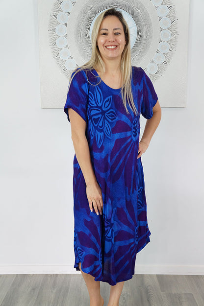 Newport Dress "Rising Sun" print