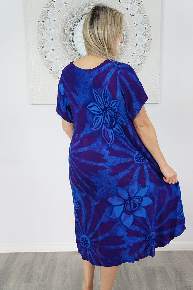 Newport Dress "Rising Sun" print