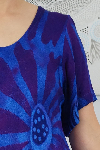 Newport Dress "Rising Sun" print