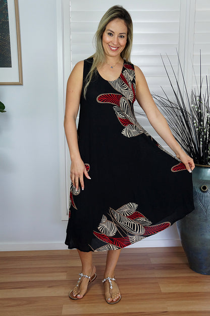 Niche Dress "Fishbone" print