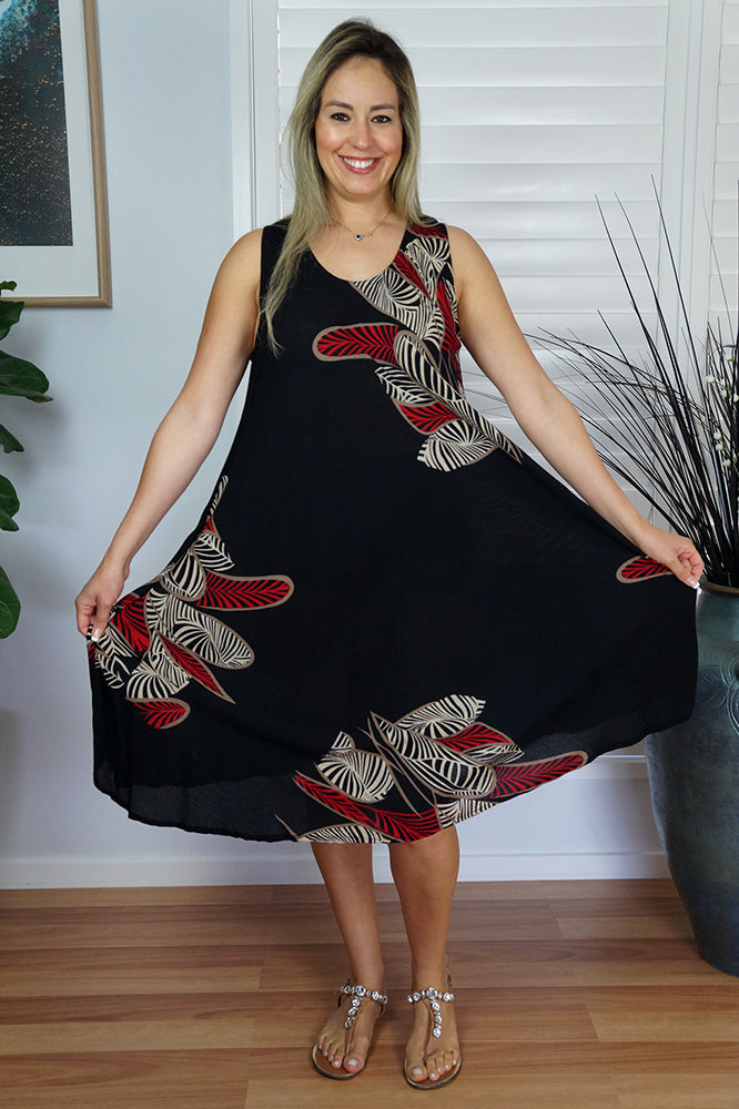 Niche Dress "Fishbone" print