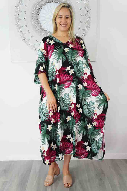 Premium Long Kaftan "Moonflower"