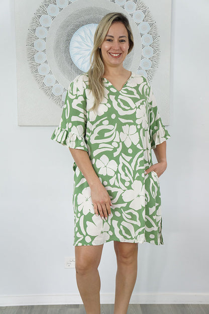 Raglan Tunic "Island Flower"