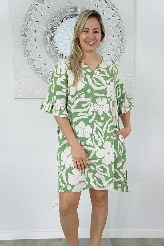 Raglan Tunic "Island Flower"