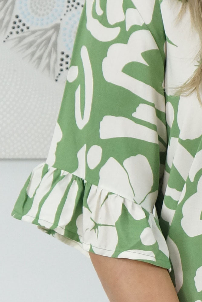Raglan Tunic "Island Flower"