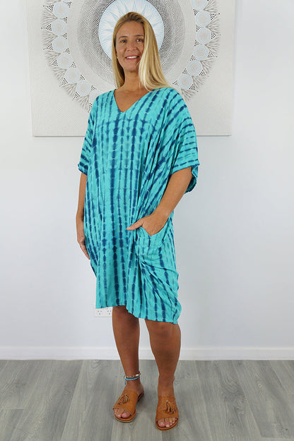 Resort Dress "Crackle" Tie Dye