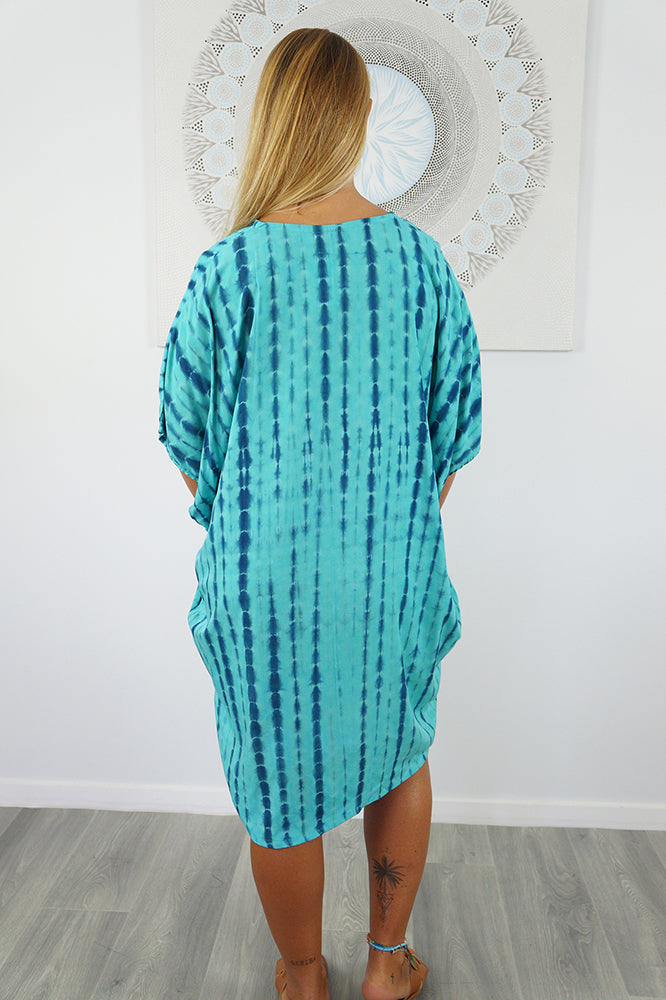 Resort Dress "Crackle" Tie Dye