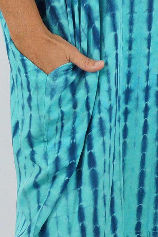 Resort Dress "Crackle" Tie Dye