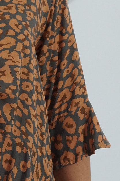Ruched Top "Leopard"