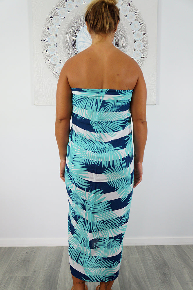 "Leaf/Stripe" Sarong