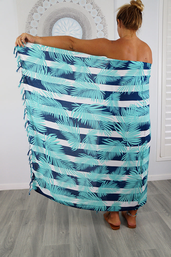 "Leaf/Stripe" Sarong