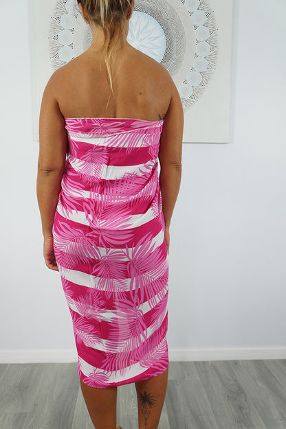 "Leaf/Stripe" Sarong