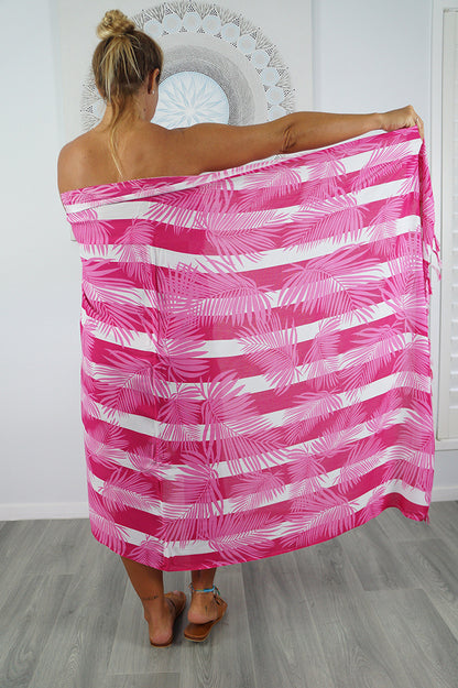 "Leaf/Stripe" Sarong