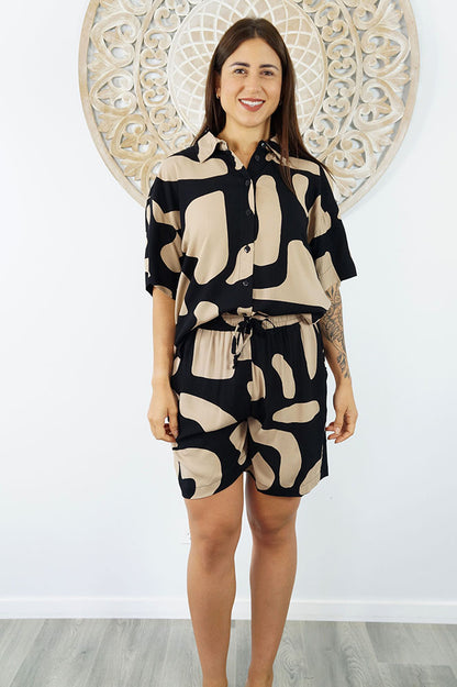 Abbey Shirt & Summer Short "Abstract Geo"