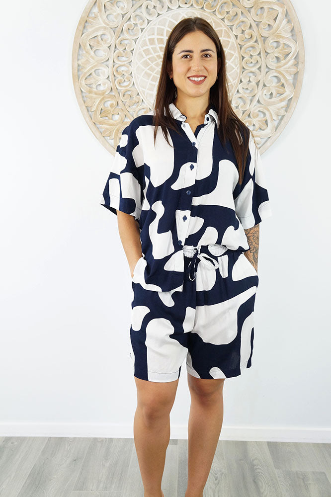 Abbey Shirt & Summer Short "Abstract Geo"