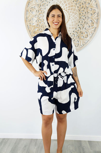 Abbey Shirt & Summer Short "Abstract Geo"