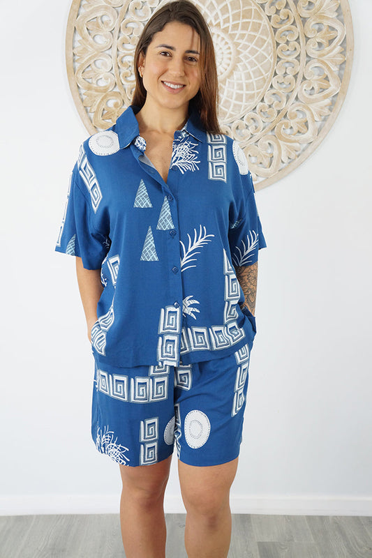 Abbey Shirt & Summer Short "Fan Palm"
