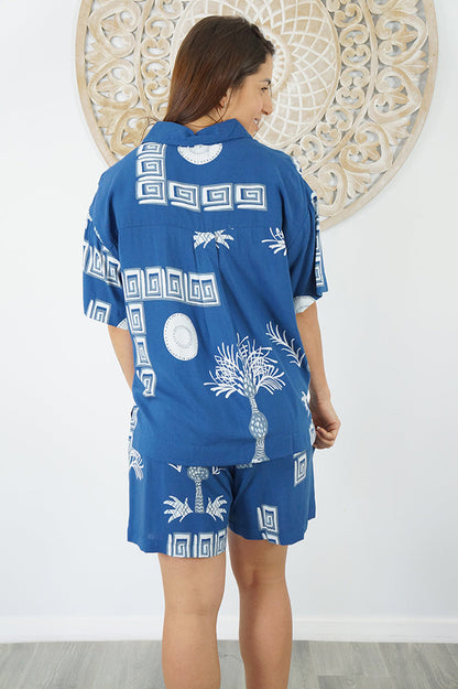 Abbey Shirt & Summer Short "Fan Palm"