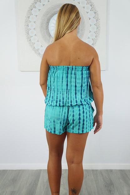 Short Jumpsuit "Crackle" Tie Dye