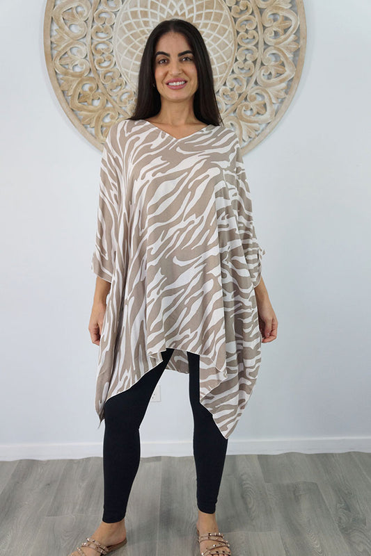 Short Tunic "Large Zebra"