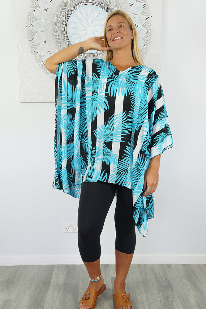 Short Tunic "Leaf/Stripes"