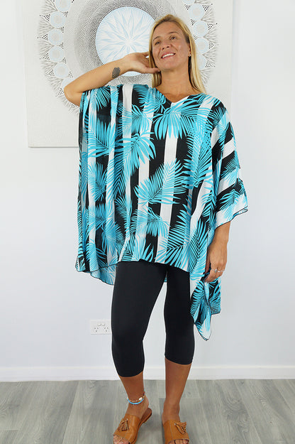 Short Tunic "Leaf/Stripes"