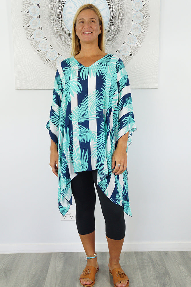 Short Tunic "Leaf/Stripes"