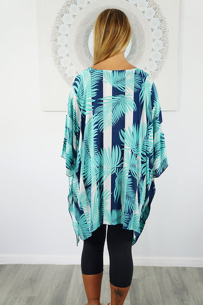 Short Tunic "Leaf/Stripes"