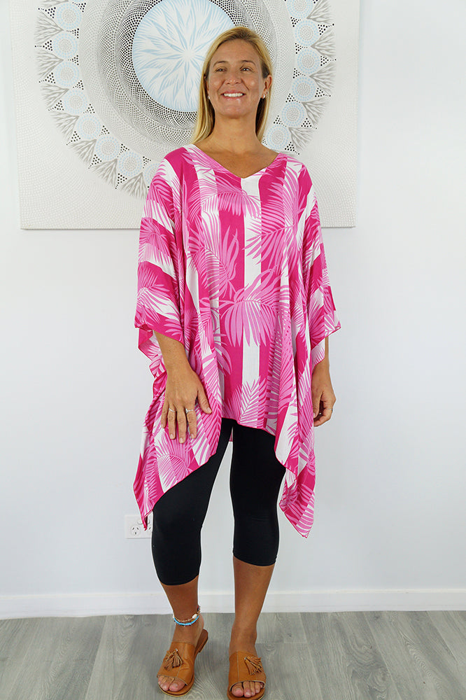 Short Tunic "Leaf/Stripes"