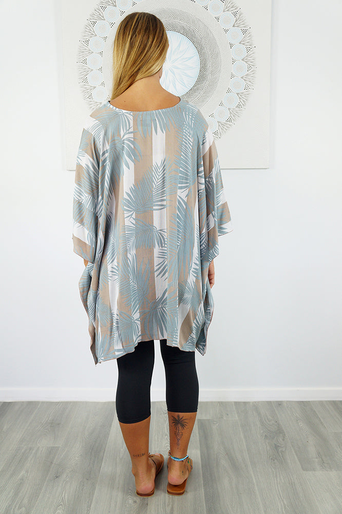 Short Tunic "Leaf/Stripes"