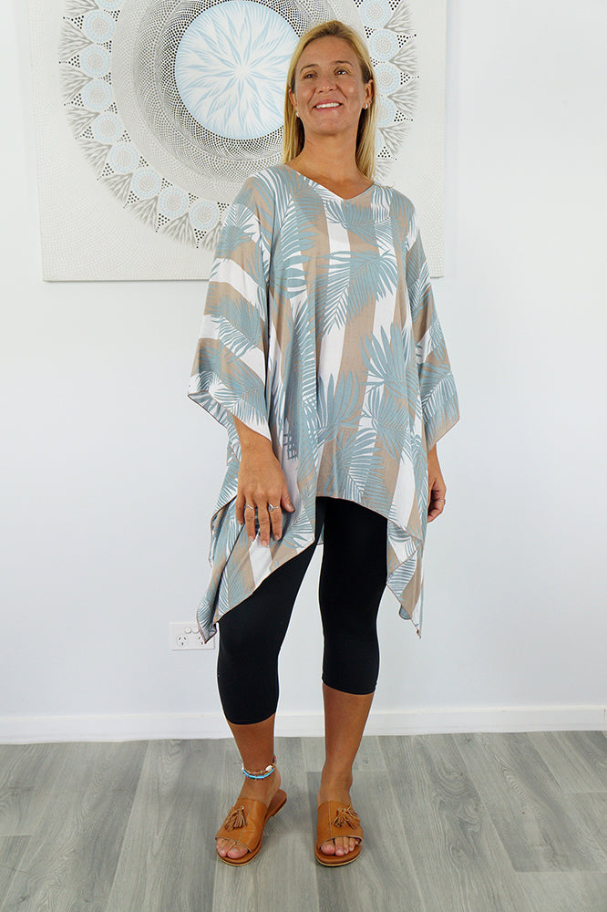 Short Tunic "Leaf/Stripes"