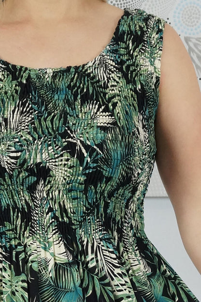 Singlet Smock Dress "Tree Fern"