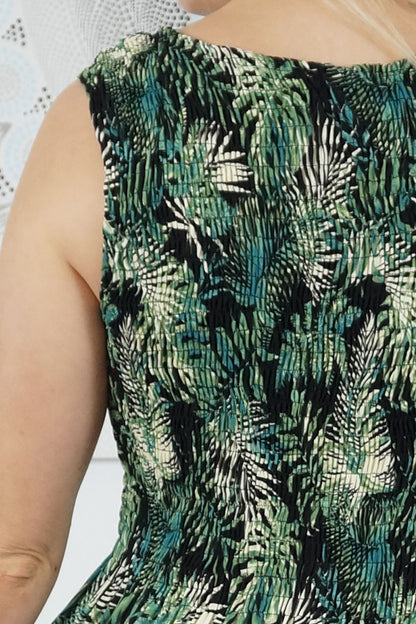 Singlet Smock Dress "Tree Fern"