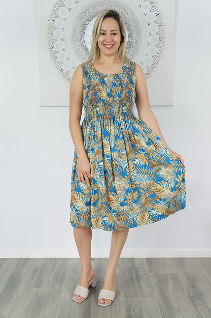 Singlet Smock Dress "Tree Fern"