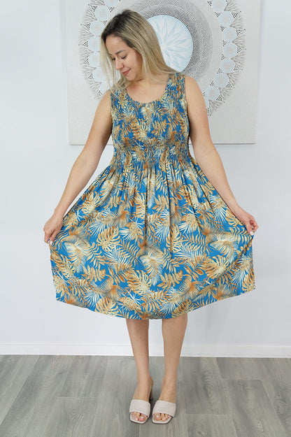 Singlet Smock Dress "Tree Fern"