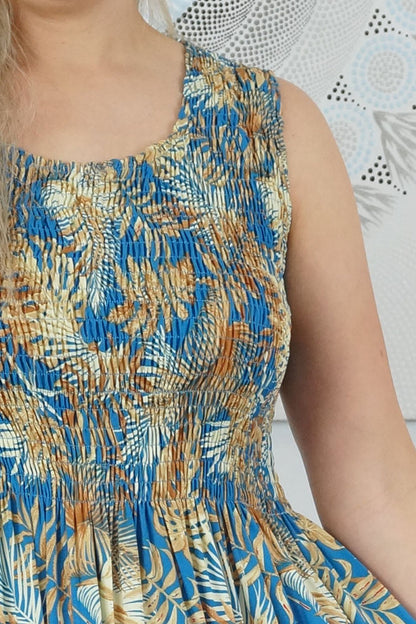 Singlet Smock Dress "Tree Fern"