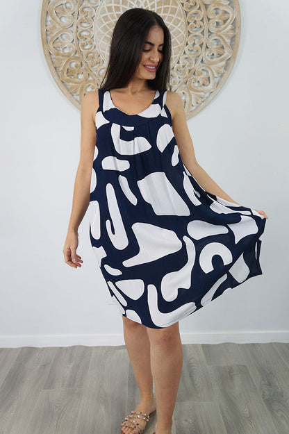 Tahiti Dress "Abstract Geo"